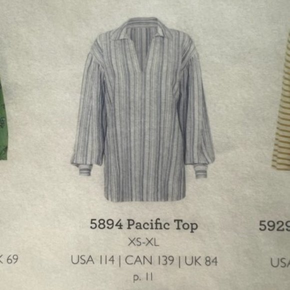 CAbi Blue and White Striped Blouse - Picture 2 of 5